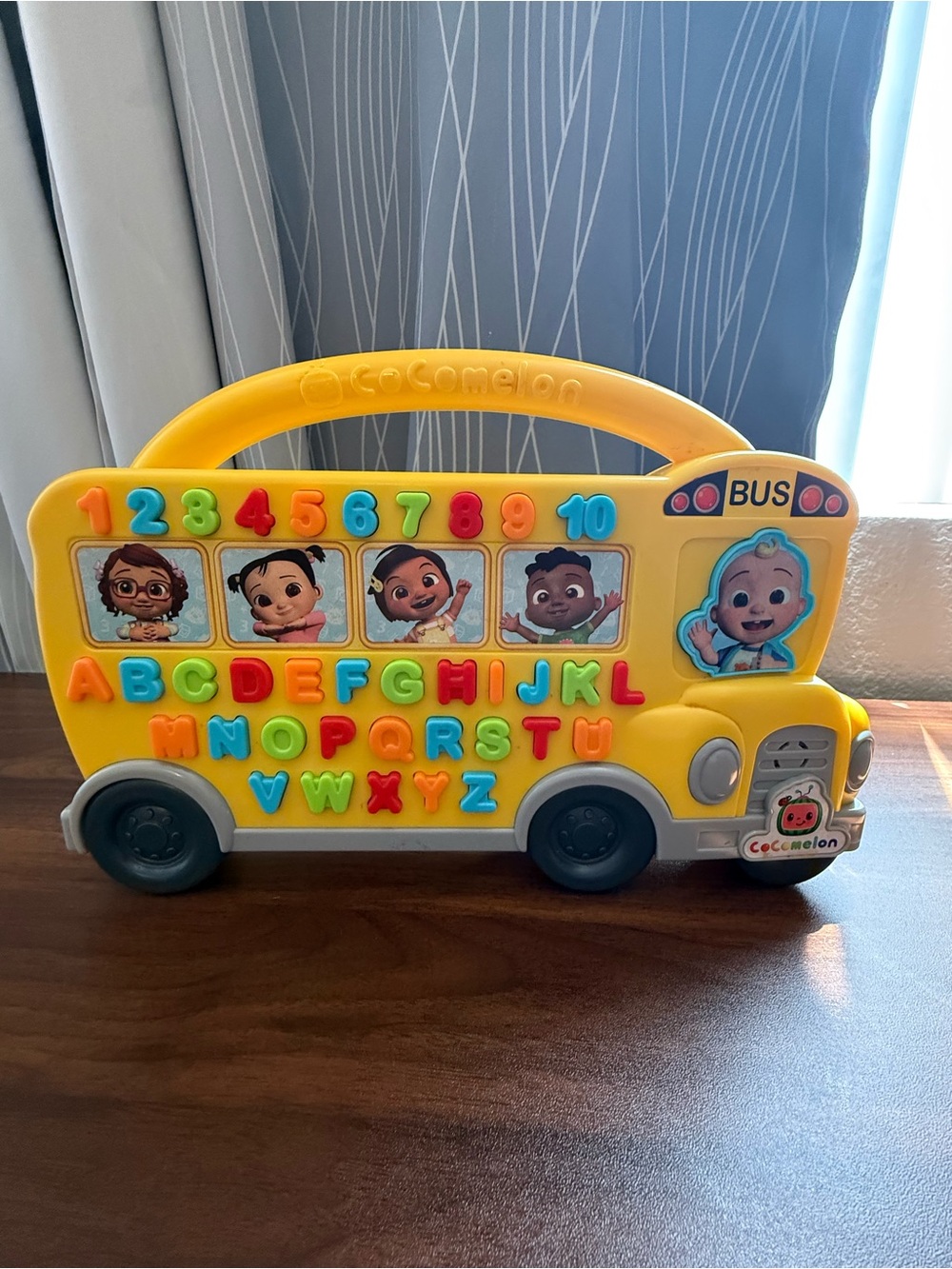 Yellow Learning Bus Toy - ABC & Numbers